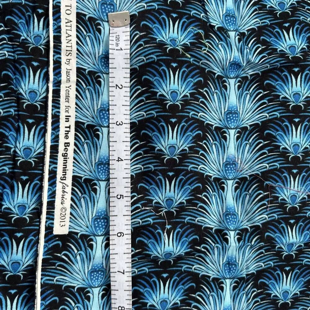 Return To Atlantis Jason Yenter In The Beginning Cotton Quilting Fabric Blue